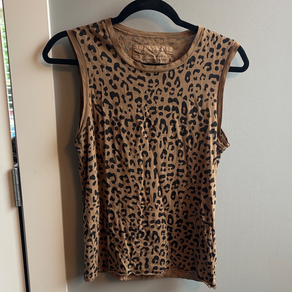 Nili Lotan XS animal print tank 100% cotton shirt top